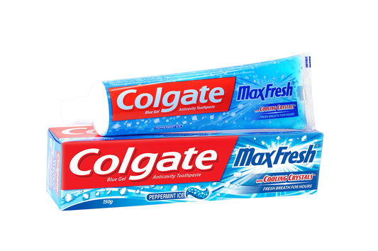 COLGATE MAX FRESH  BLUE 150G ( 153 MRP X 96 PCS )